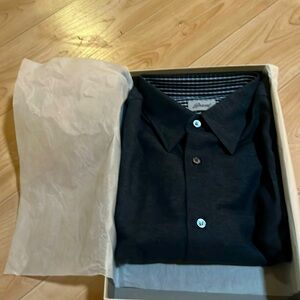 Brioni men’s XL charcoal gray men’s breathable dress shirt